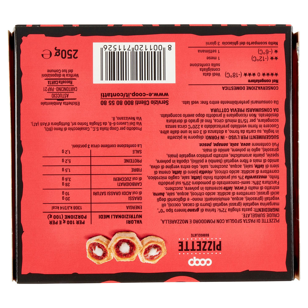PIZZETTE ESAGONALI SURGELATE COOP G 250 - 1