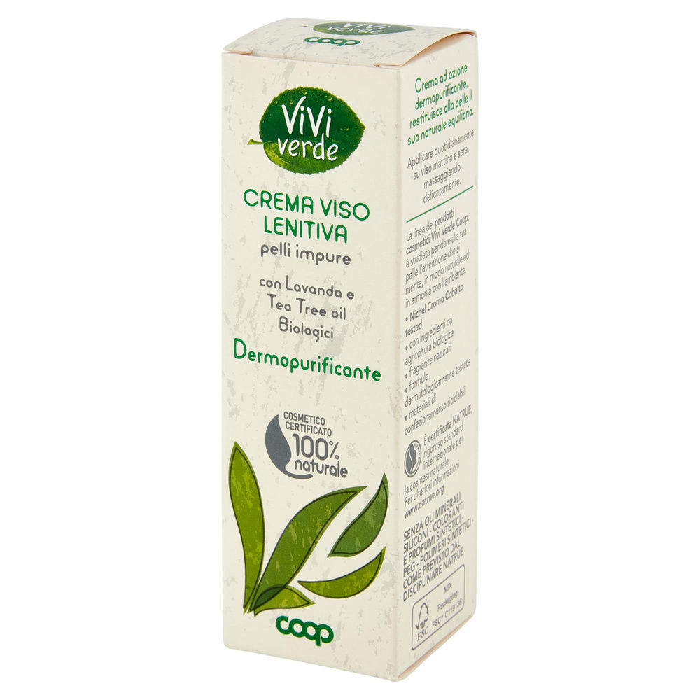 CREMA VISO LENITIVA DERMOPURIFICANTE VIVI VERDE COOP ML 50 - 2