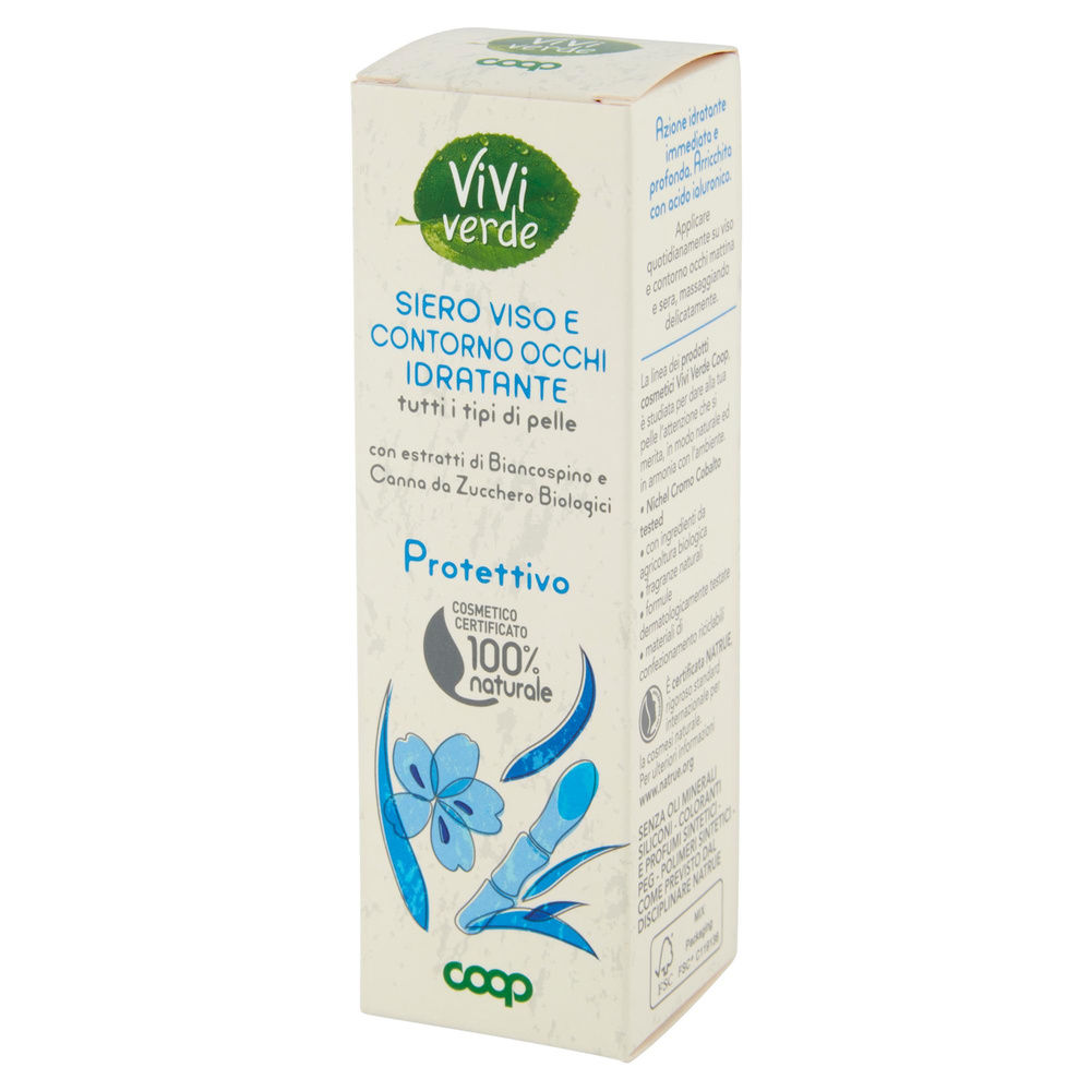 SIERO VISO E CONTORNO OCCHI IDRATANTE PROTETTIVO VIVI VERDE COOP ML 40 - 2