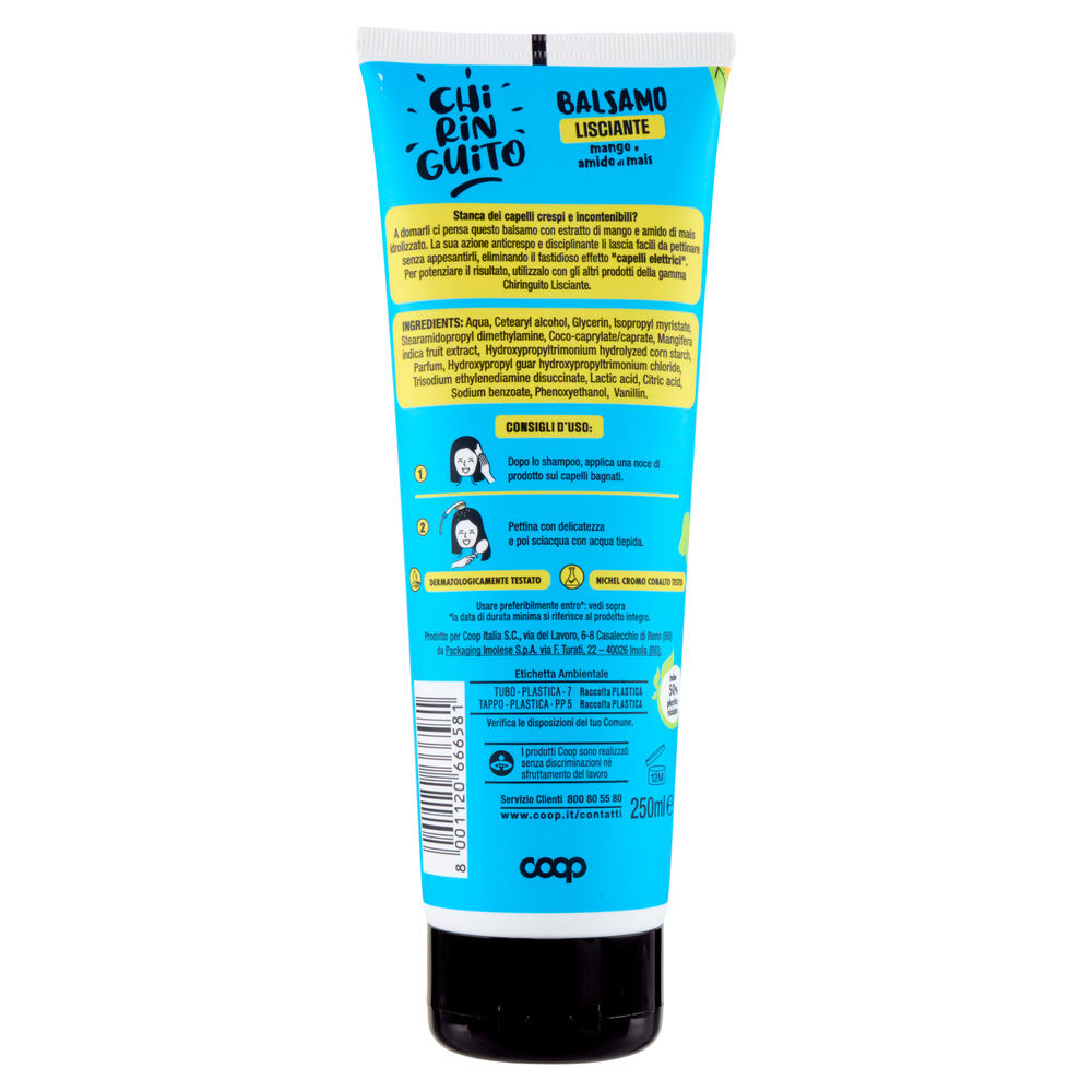 BALSAMO LISCIANTE MANGO E AMIDO DI MAIS CHIRINGUITO COOP ML 250 - 14