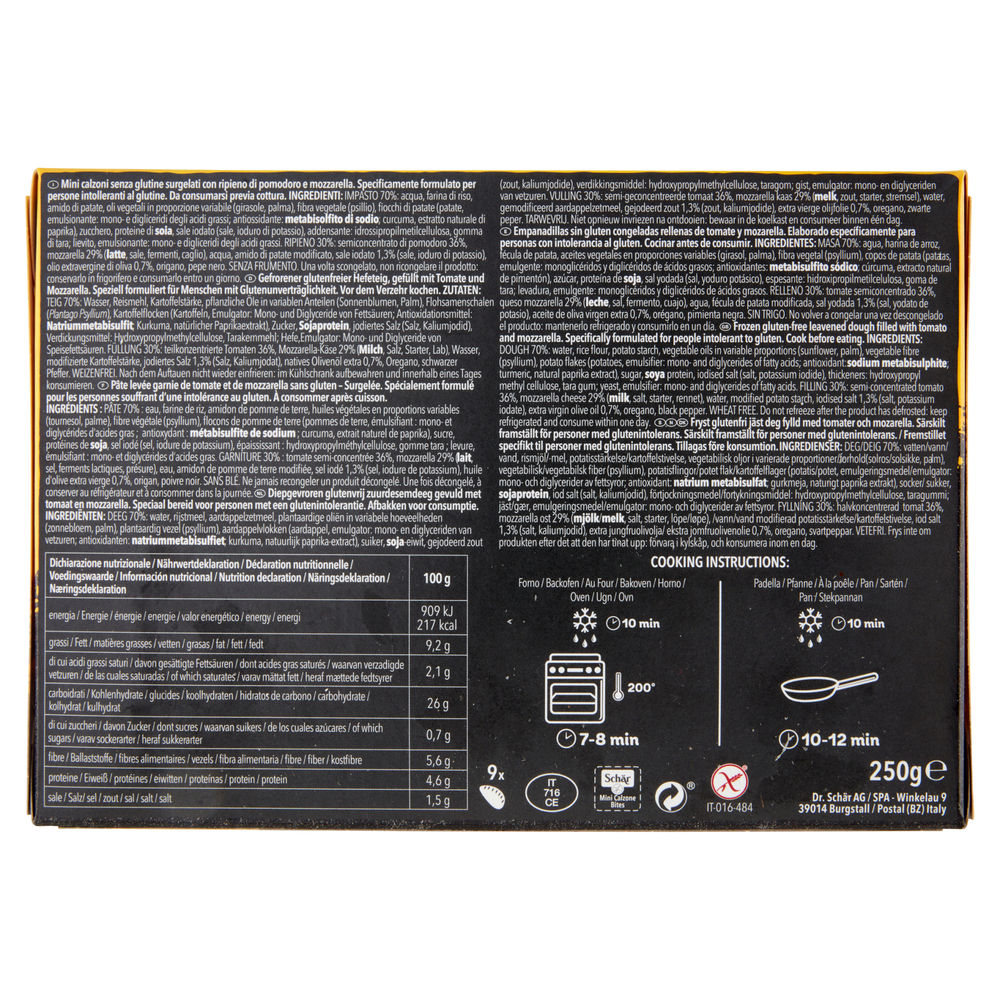 MINI CALZONE BITES SENZA GLUTINE SCHAR G 250 - 1