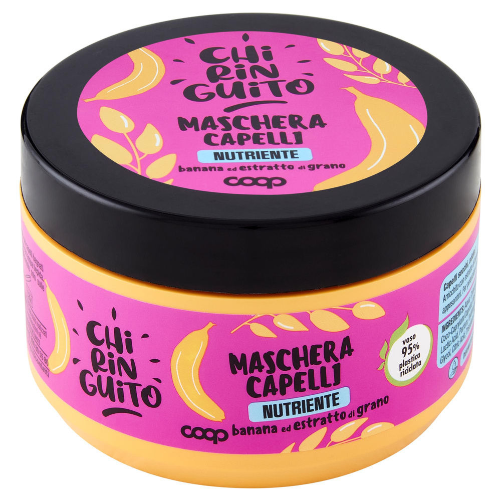 MASCHERA CAPELLI NUTRIENTE BANANA ED ESTRATTO DI GRANO CHIRINGUITO COOP ML 350 - 8