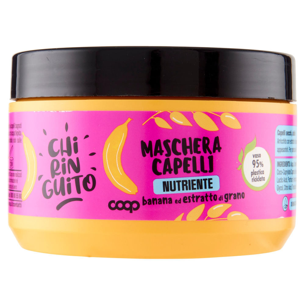 MASCHERA CAPELLI NUTRIENTE BANANA ED ESTRATTO DI GRANO CHIRINGUITO COOP ML 350 - 7