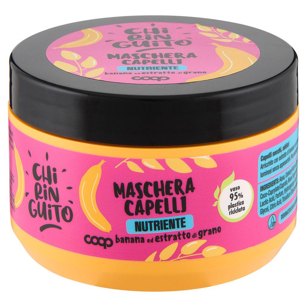 MASCHERA CAPELLI NUTRIENTE BANANA ED ESTRATTO DI GRANO CHIRINGUITO COOP ML 350 - 15