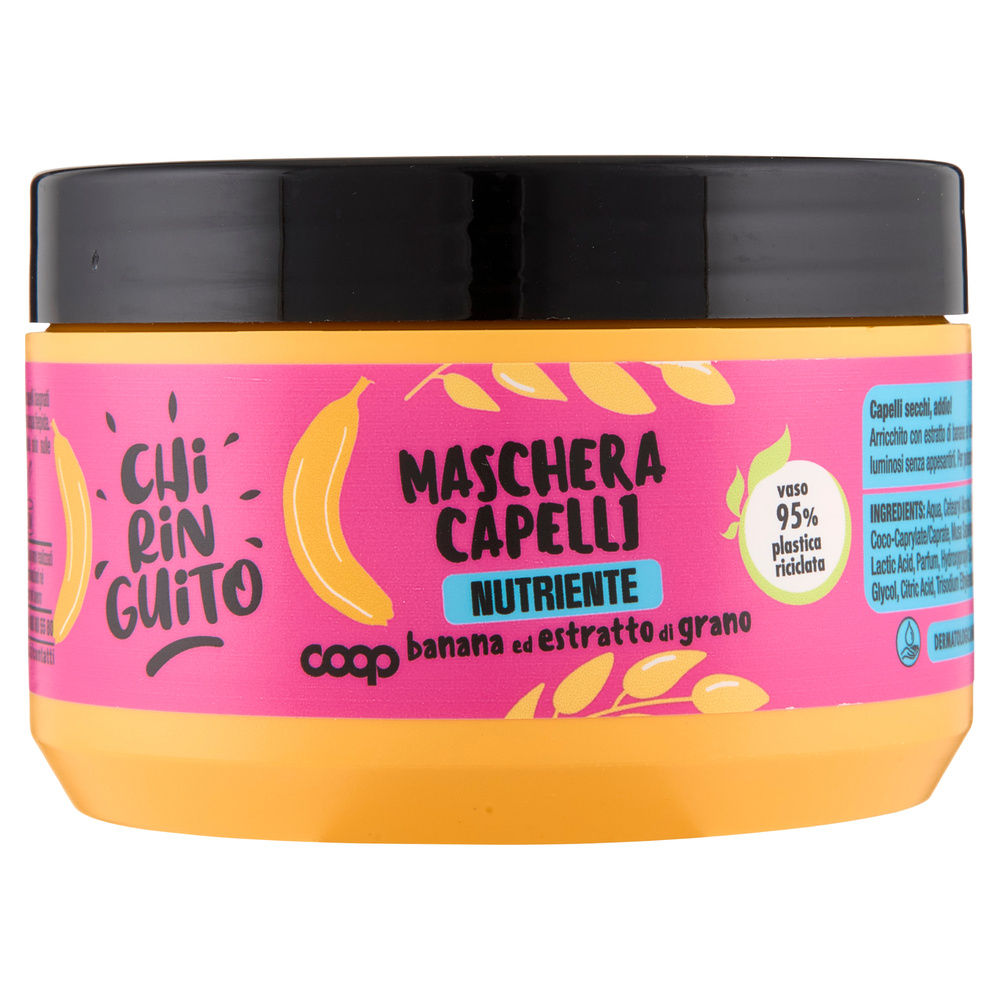 MASCHERA CAPELLI NUTRIENTE BANANA ED ESTRATTO DI GRANO CHIRINGUITO COOP ML 350 - 14