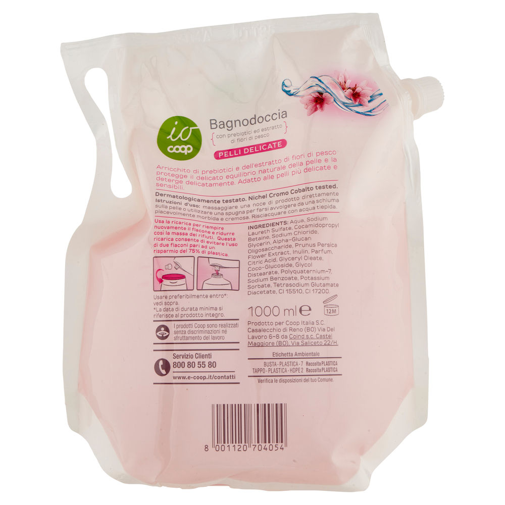 RICARICA BAGNODOCCIA PELLI DELICATE IO COOP ML 1000 - 2