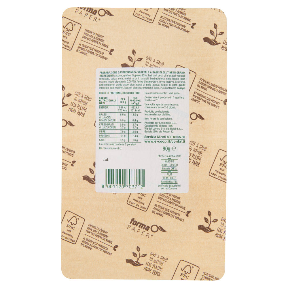 AFFETTATO VEG GUSTO PROSCIUTTO CRUDO COOP VEGGIE STYLE G 90 - 1