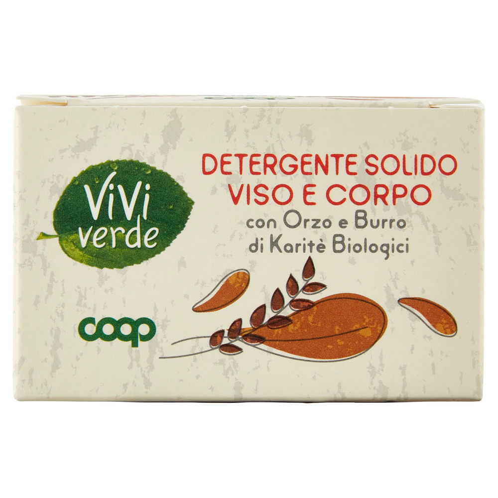 DETERGENTE SOLIDO VISO/CORPO ORZO BURRO KARITE' BIOLOGICI VIVI VERDE COOP G 60 - 7