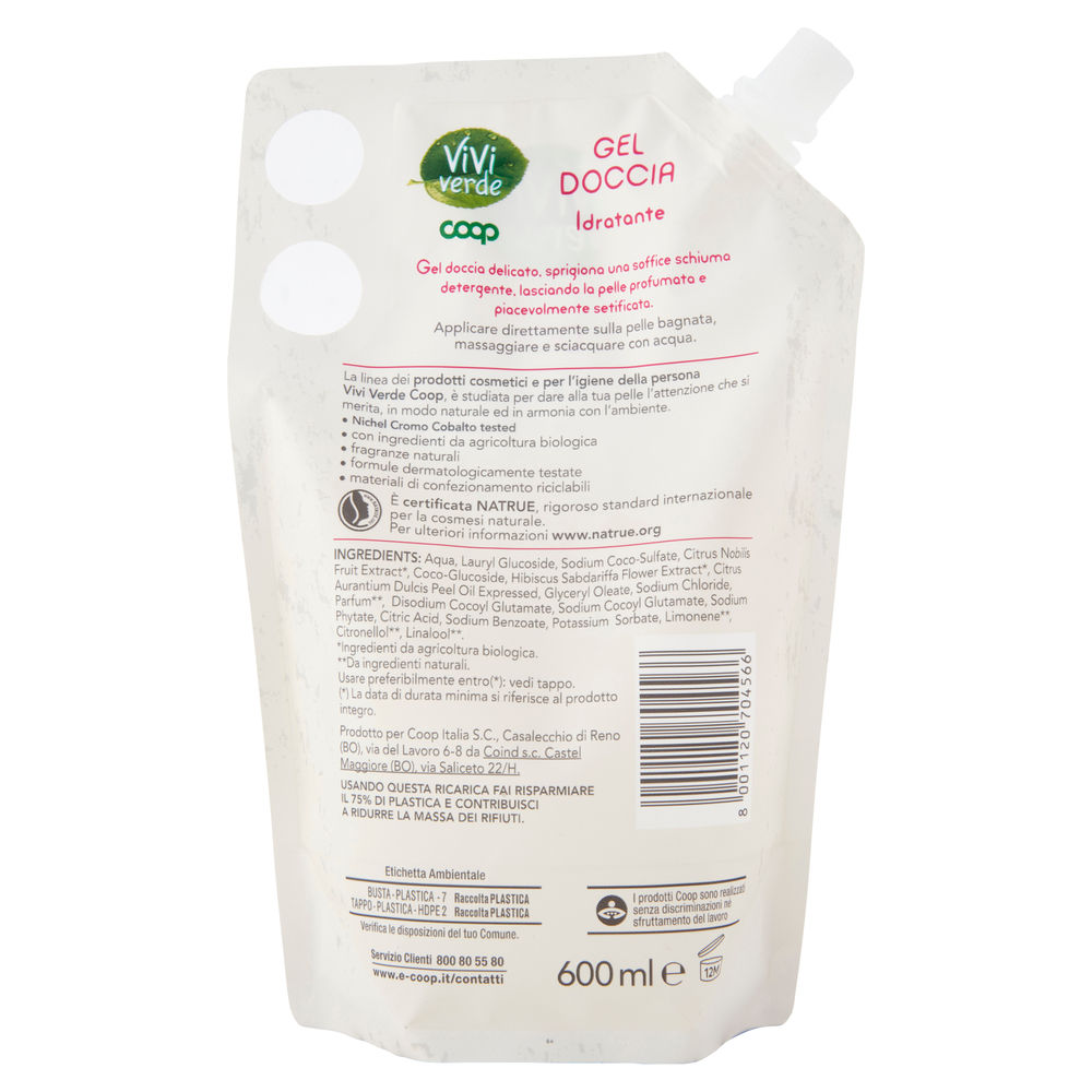 RICARICA GEL DOCCIA IDRATANTE VIVI VERDE COOP ML 600 - 2