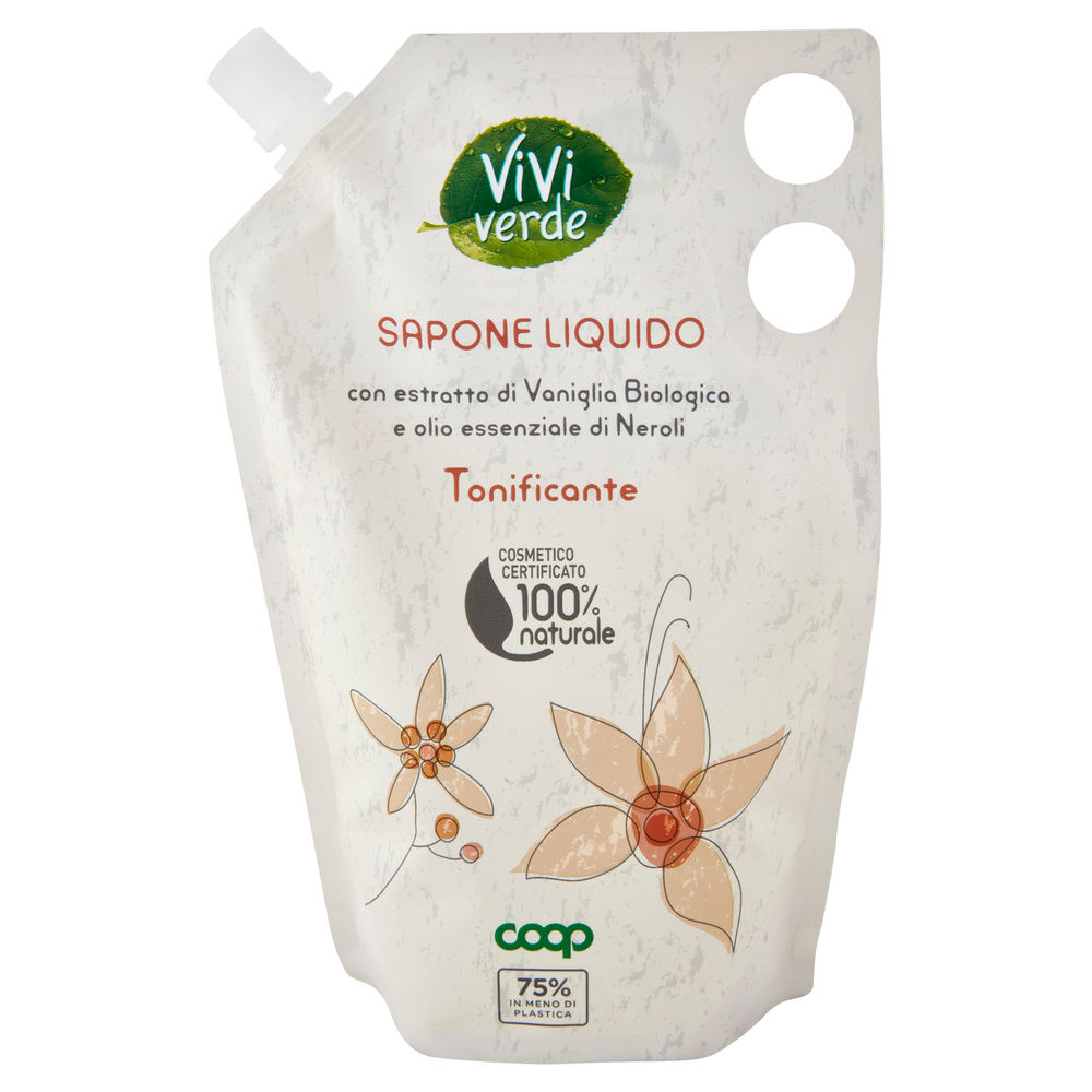 RICARICA SAPONE LIQUIDO TONIFICANTE VIVI VERDE COOP ML 600 - 3
