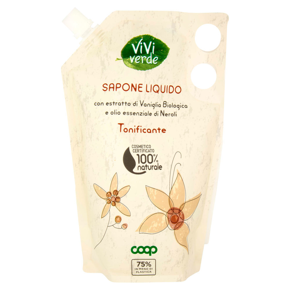 RICARICA SAPONE LIQUIDO TONIFICANTE VIVI VERDE COOP ML 600 - 10