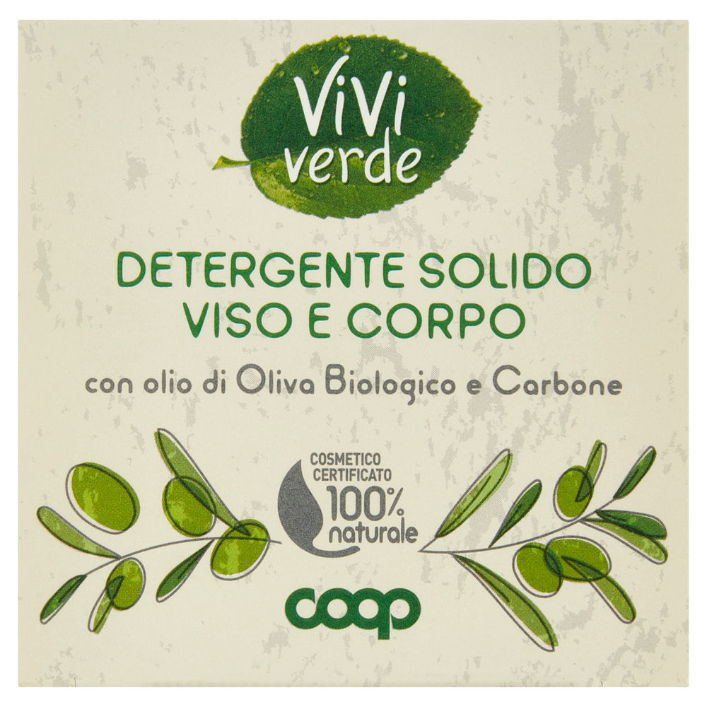 DETERGENTE SOLIDO VISO E CORPO OLIO DI OLIVA BIO CARBONE VIVIVERDE COOP G 60 - 0