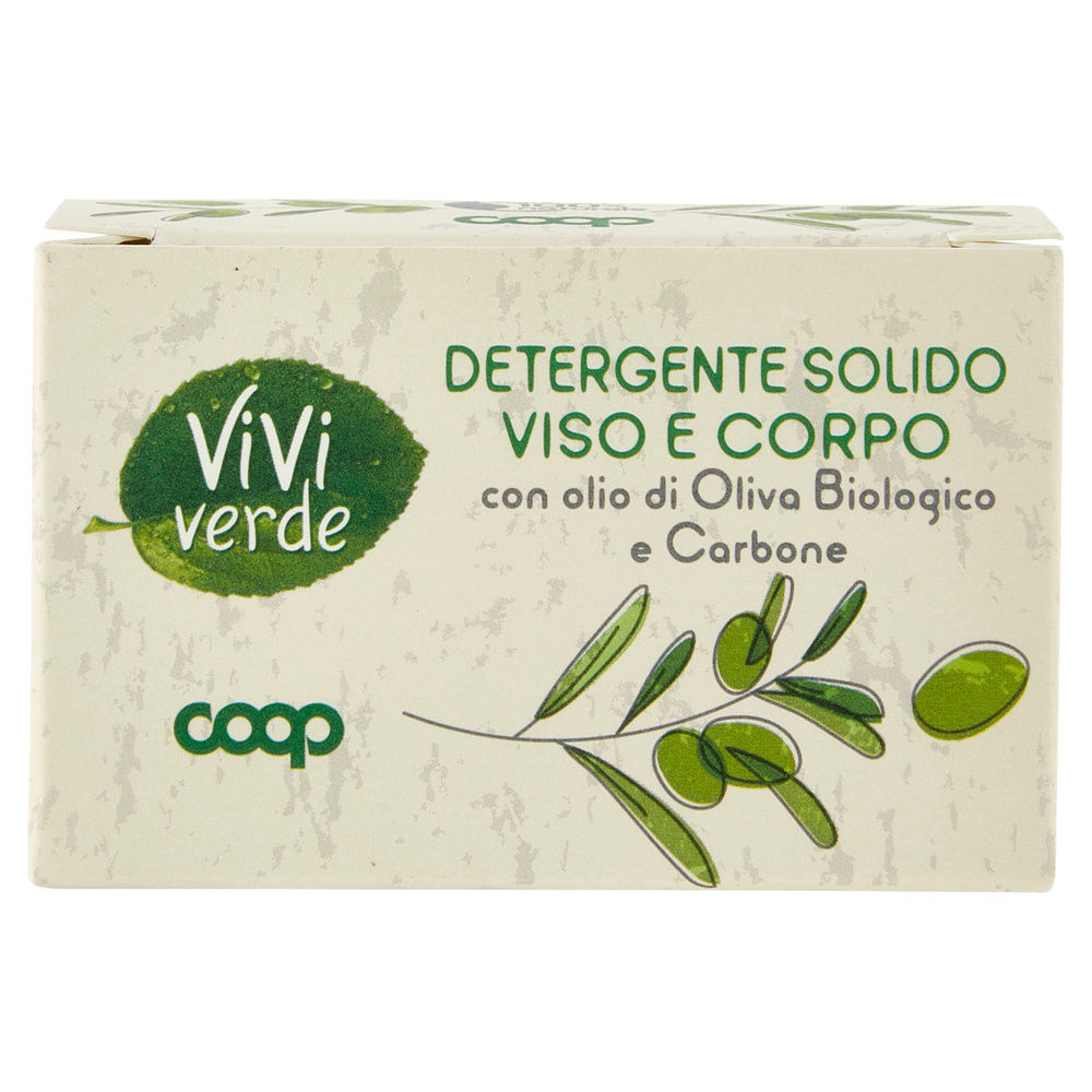 DETERGENTE SOLIDO VISO E CORPO OLIO DI OLIVA BIO CARBONE VIVIVERDE COOP G 60 - 7