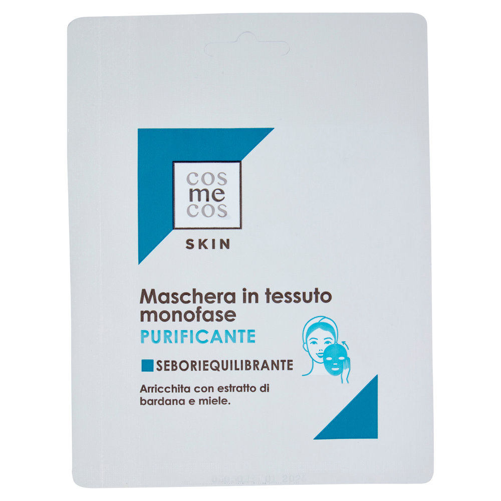 MASCHERA IN TESSUTO MONOFASE PURIFICANTE COSMECOS SKIN COOP PZ.1 - 5