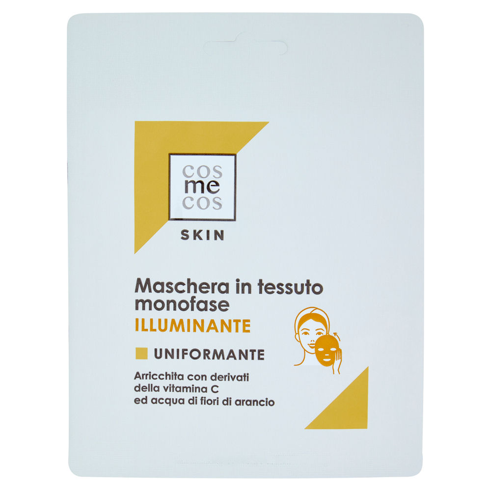 MASCHERA IN TESSUTO MONOFASE ILLUMINANTE COSMECOS SKIN COOP PZ.1 - 0