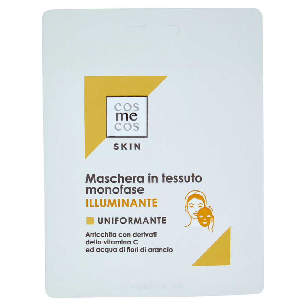 MASCHERA IN TESSUTO MONOFASE ILLUMINANTE COSMECOS SKIN COOP PZ.1 - 6
