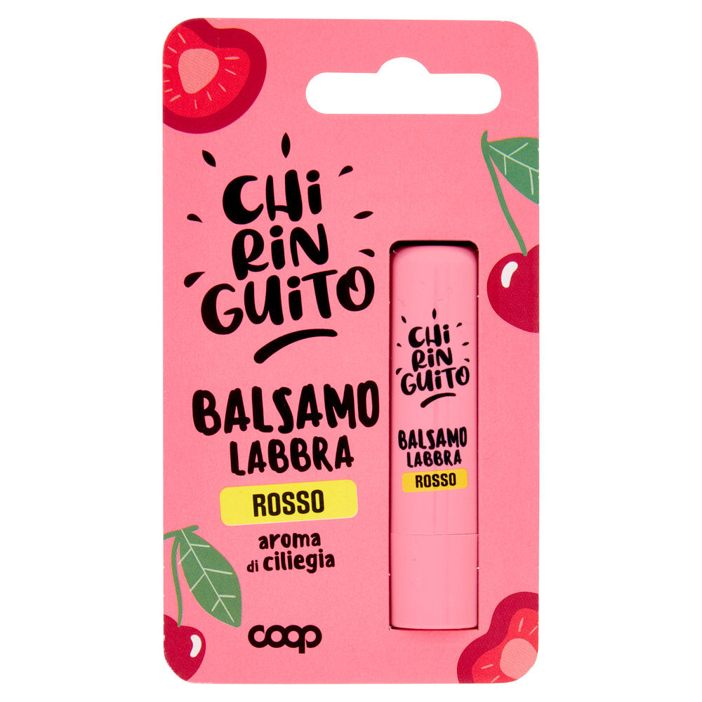 BALSAMO LABBRA ROSSO AROMA DI CILIEGIA CHIRINGUITO COOP G 4,8 PZ.1 - 2