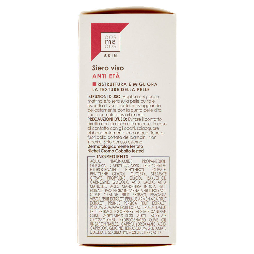SIERO VISO ANTI ETA' COSMECOS SKIN COOP ML 30 - 3
