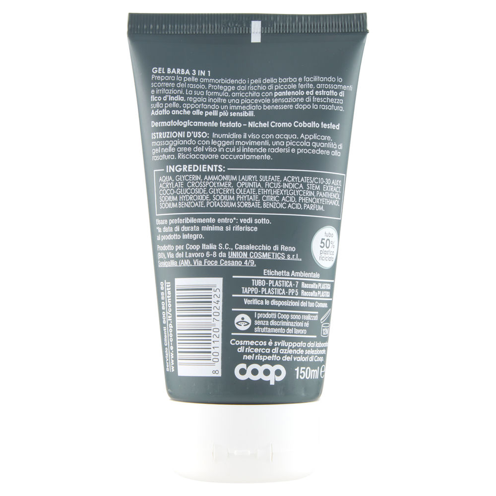 GEL BARBA 3IN1 PREPARA PROTEGGE RINFRESCA COSMECOS MAN COOP ML 150 - 1
