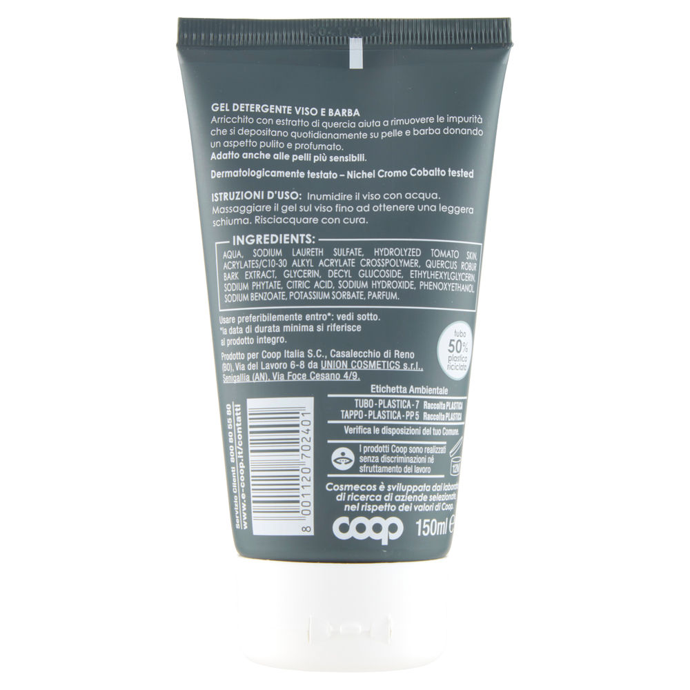 GEL DETERGENTE VISO E BARBA COSMECOS MAN COOP ML 150 - 1