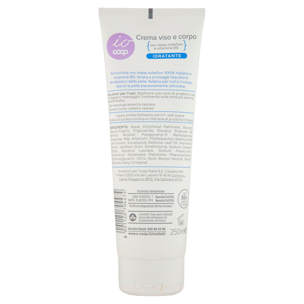 CREMA VISO E CORPO IDRATANTE IO COOP ML 250 - 2