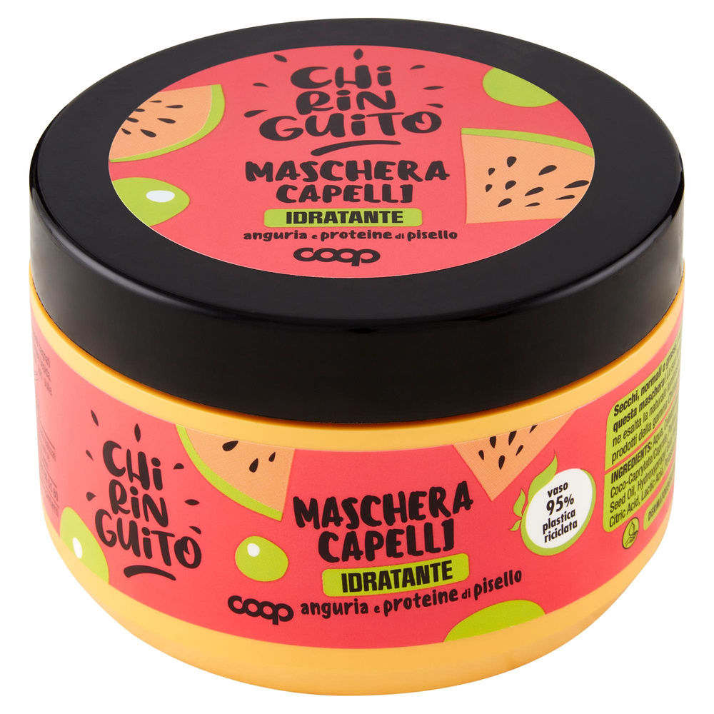 MASCHERA CAPELLI IDRATANTE ANGURIA E PROTEINE DI PISELLO CHIRINGUITO COOP ML 350 - 2