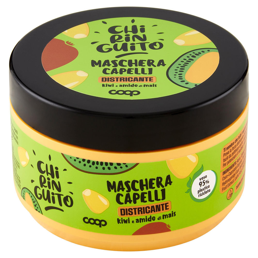 MASCHERA CAPELLI DISTRICANTE KIWI E AMIDO DI MAIS CHIRINGUITO COOP ML 350 - 6