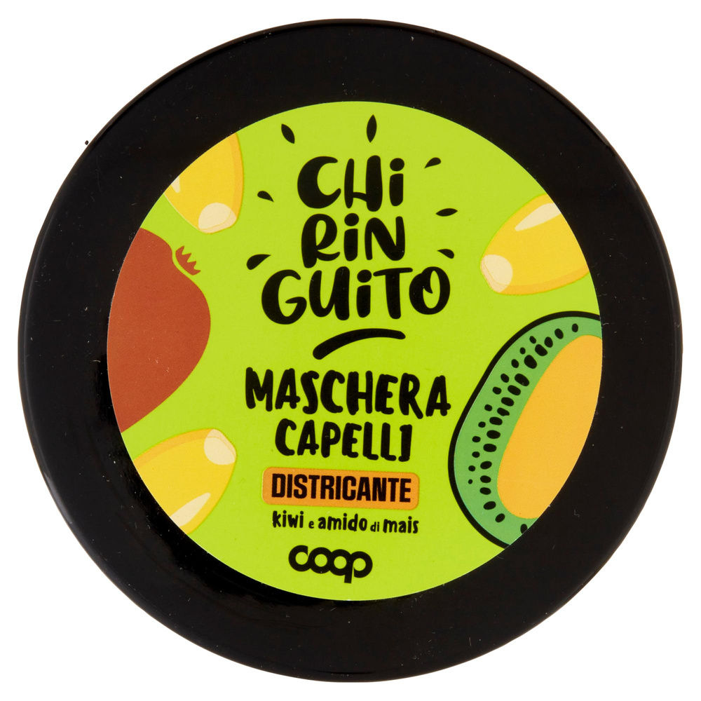 MASCHERA CAPELLI DISTRICANTE KIWI E AMIDO DI MAIS CHIRINGUITO COOP ML 350 - 7