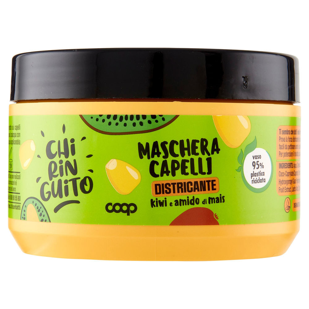 MASCHERA CAPELLI DISTRICANTE KIWI E AMIDO DI MAIS CHIRINGUITO COOP ML 350 - 5