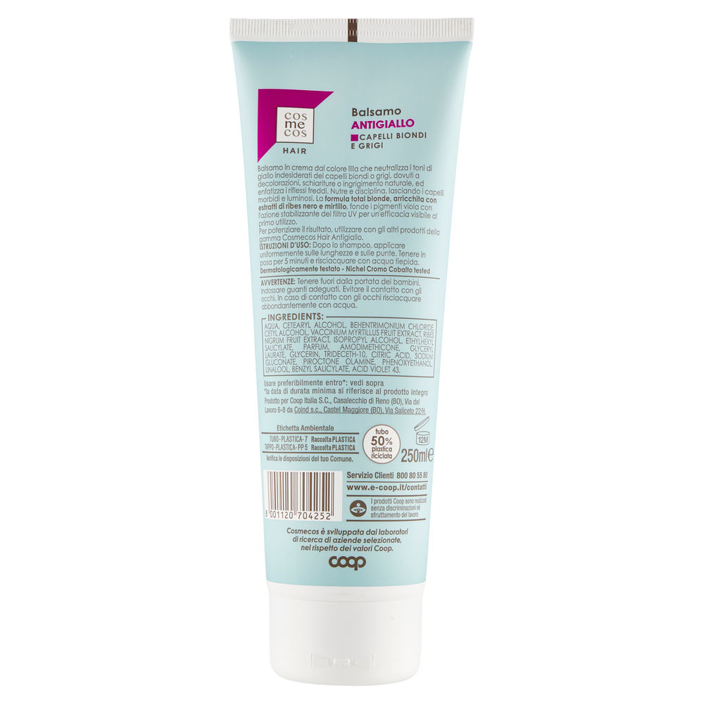 BALSAMO ANTIGIALLO COSMECOS HAIR COOP ML 250 - 1