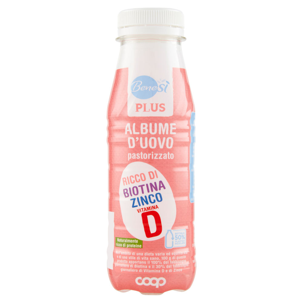 Albume da galline allevate a terra con vitamina h+d+zinco bene sì coop btg g 250