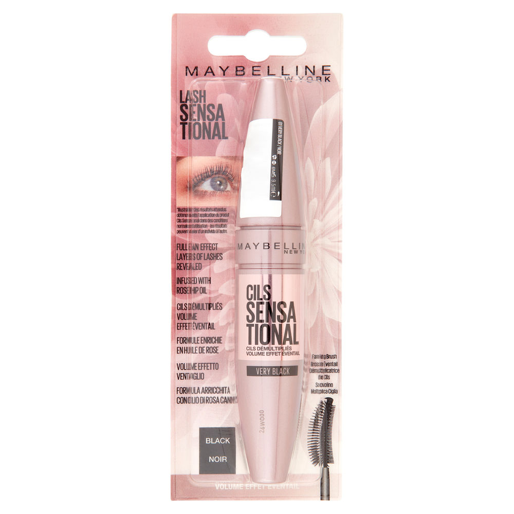 MASCARA MAYBELLINE CIGLIA SENSAZIONALI VERY BLACK 01_BL PZ.1 - 0