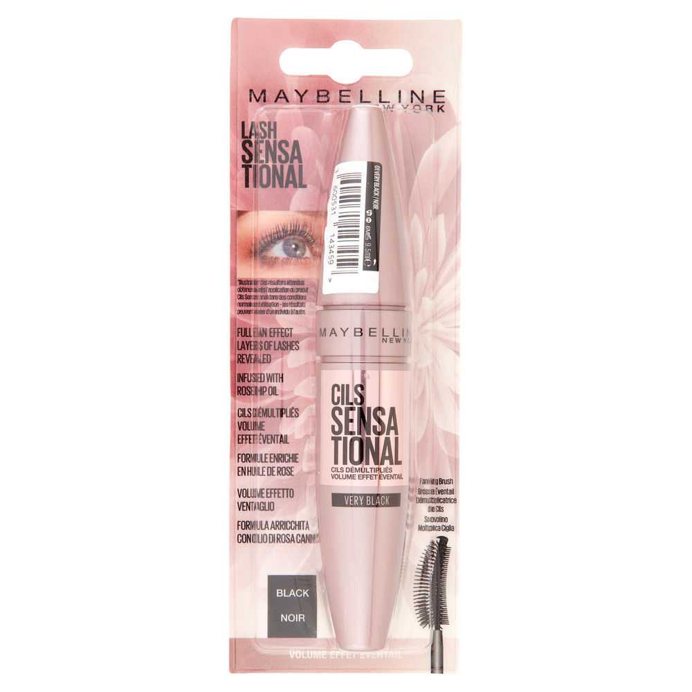 MASCARA MAYBELLINE CIGLIA SENSAZIONALI VERY BLACK 01_BL PZ.1 - 5