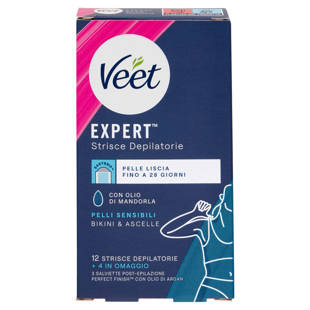 STRISCE DEPILATORIE ASCELLE&BIKINI VEET EXPERT PZ.12+4GRATIS - 6