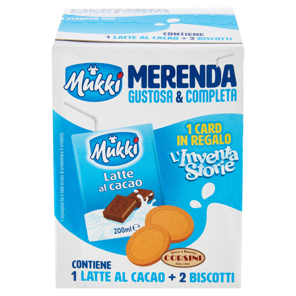 MERENDA SNACK MUKKI LATTE AL CACAO + BISCOTTI - 7