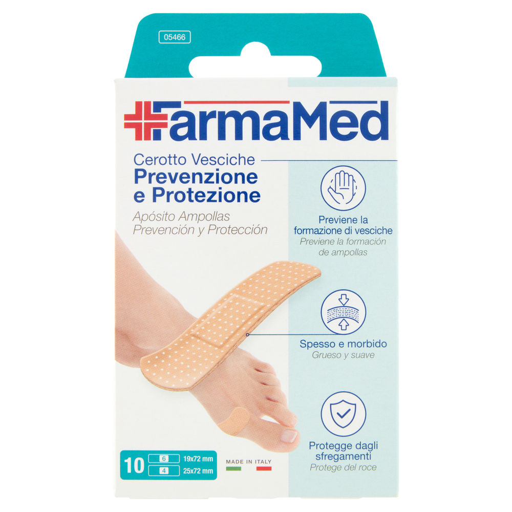 CEROTTI VESCICHE PREVENZIONE E PROTEZIONE 2FORMATI FARMAMED PZ.10 - 0