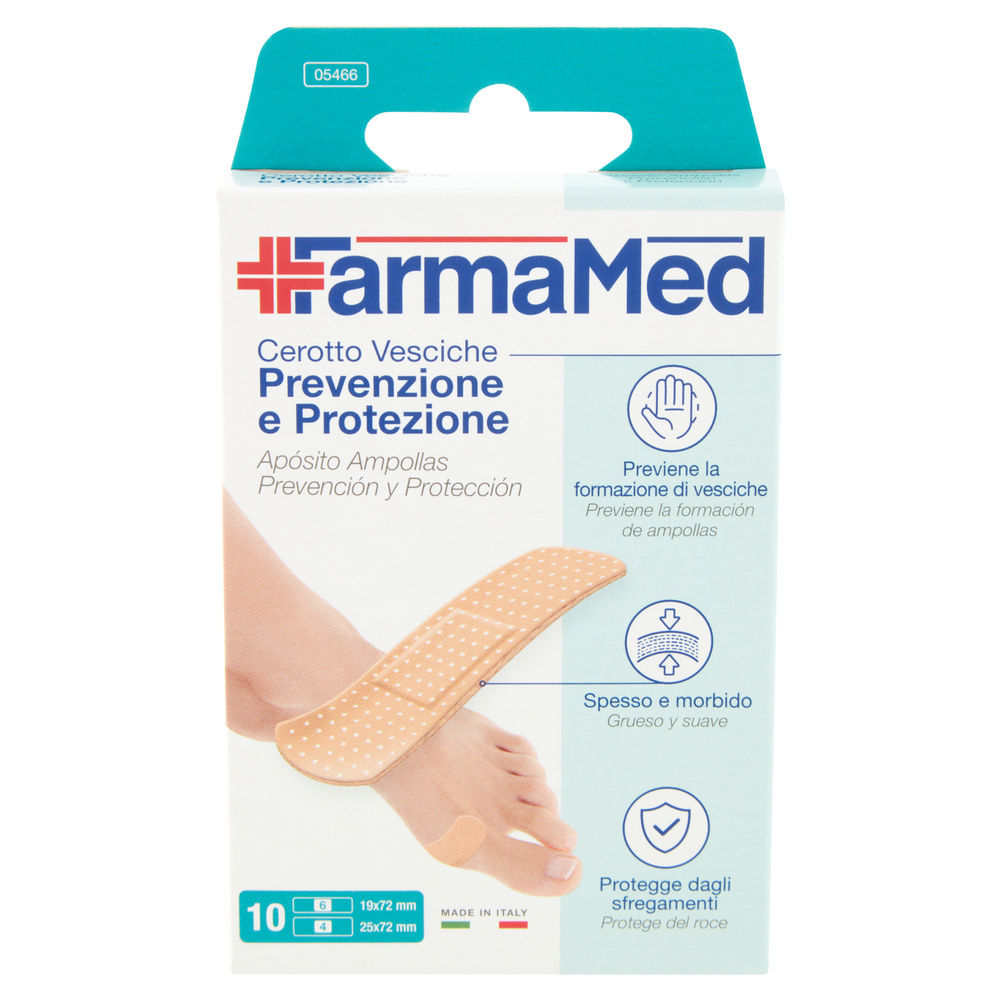 CEROTTI VESCICHE PREVENZIONE E PROTEZIONE 2FORMATI FARMAMED PZ.10 - 2