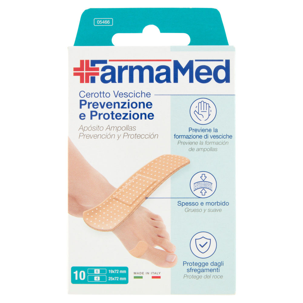 CEROTTI VESCICHE PREVENZIONE E PROTEZIONE 2FORMATI FARMAMED PZ.10 - 3
