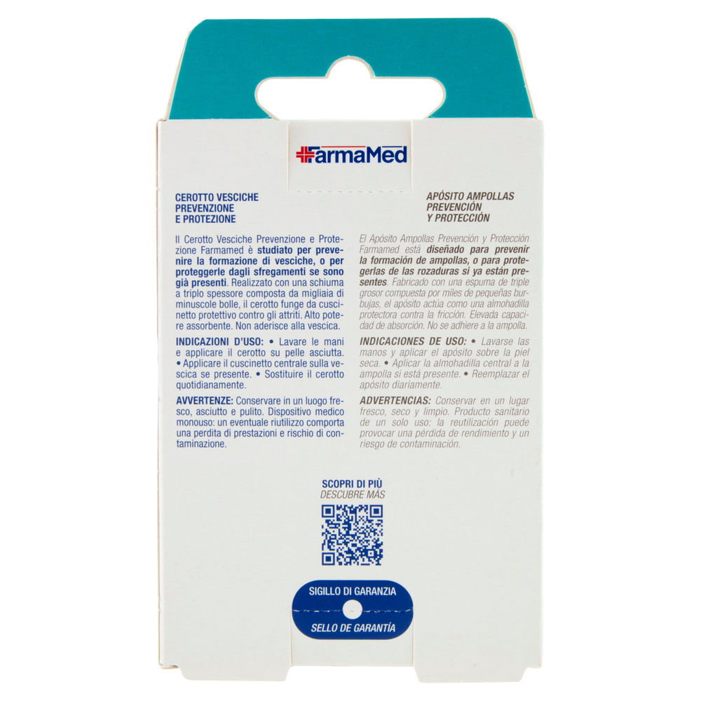 CEROTTI VESCICHE PREVENZIONE E PROTEZIONE 2FORMATI FARMAMED PZ.10 - 1