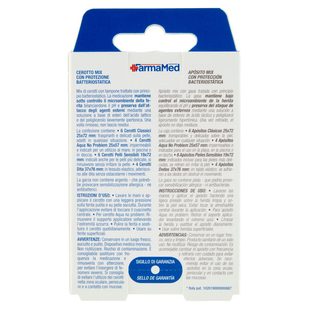 CEROTTI MIX CON PROTEZIONE BATTERIOSTATICA 4FORMATI FARMAMED PZ.20 - 1