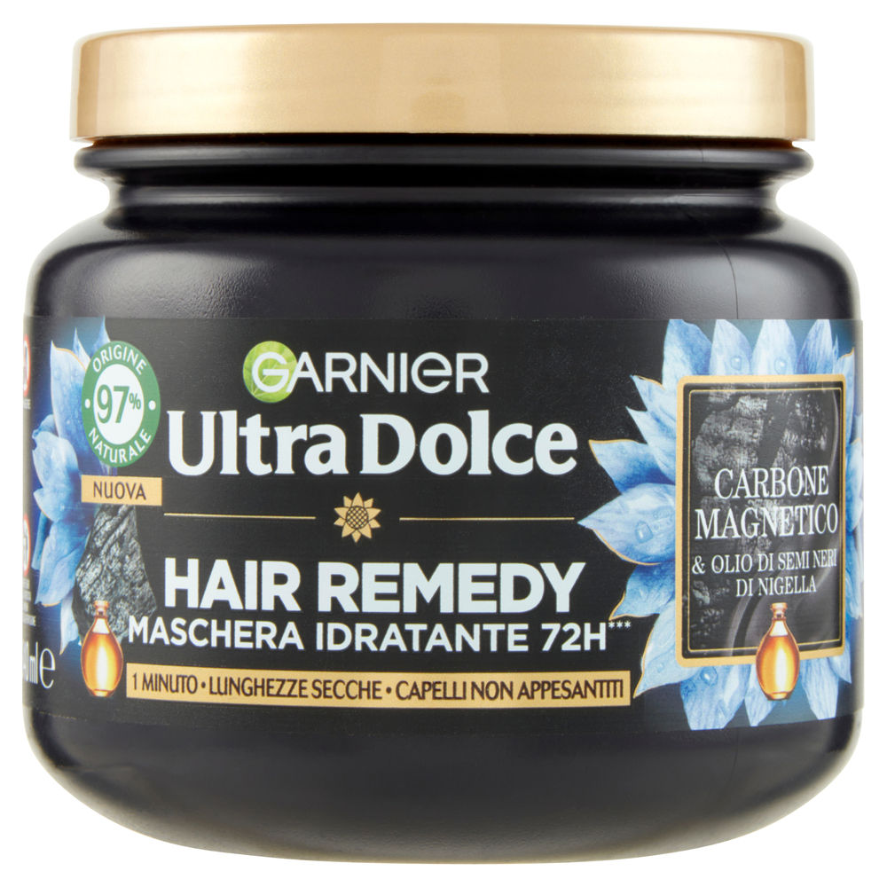 MASCHERA PER CAPELLI ULTRADOLCE GARNIER IDRATANTE AL CARBONE ML 340 - 0