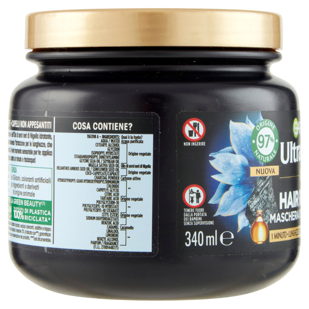 MASCHERA PER CAPELLI ULTRADOLCE GARNIER IDRATANTE AL CARBONE ML 340 - 6