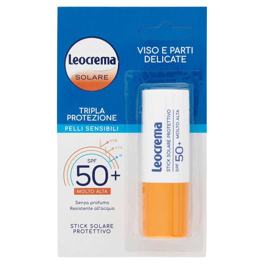 SOLARE STICK LEOCREMA TRIPLA PROTEZIONE PELLI SENSIBILI SPF 50+ ML 12 - 0