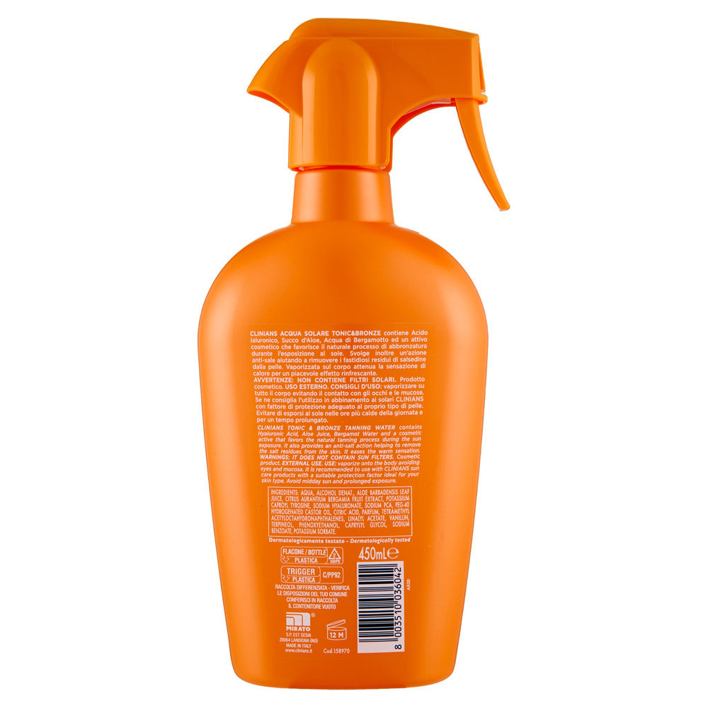 ACQUA SOLARE ABBRONZANTE CLINIANS BELLEZZA SOLARE TONIC & BRONZE ML 450 - 1