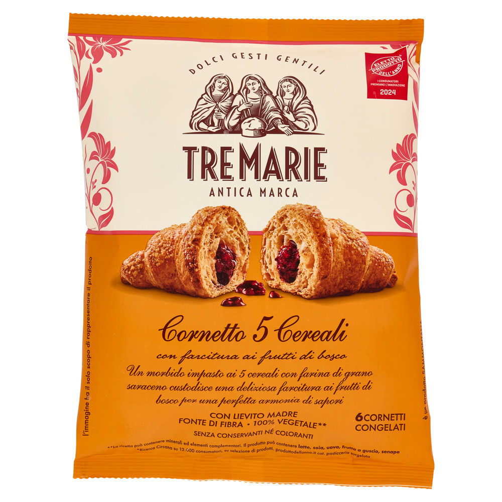 CORNETTO 5 CEREALI FRUTTI DI BOSCO TRE MARIE X6 G 390 - 3