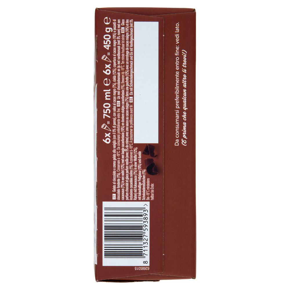 CORNETTO CIOCCOLATO ALGIDA SCATOLA PZ.6 G 450 - 2