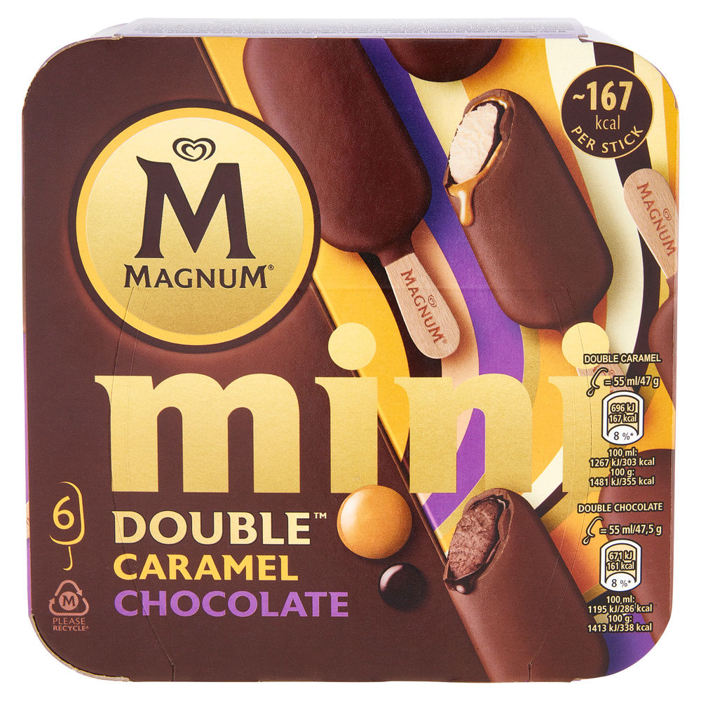 MAGNUM MINI DOUBLE CHOC-CAR ALGIDA SCATOLA PZ.6 G 283,5 - 5