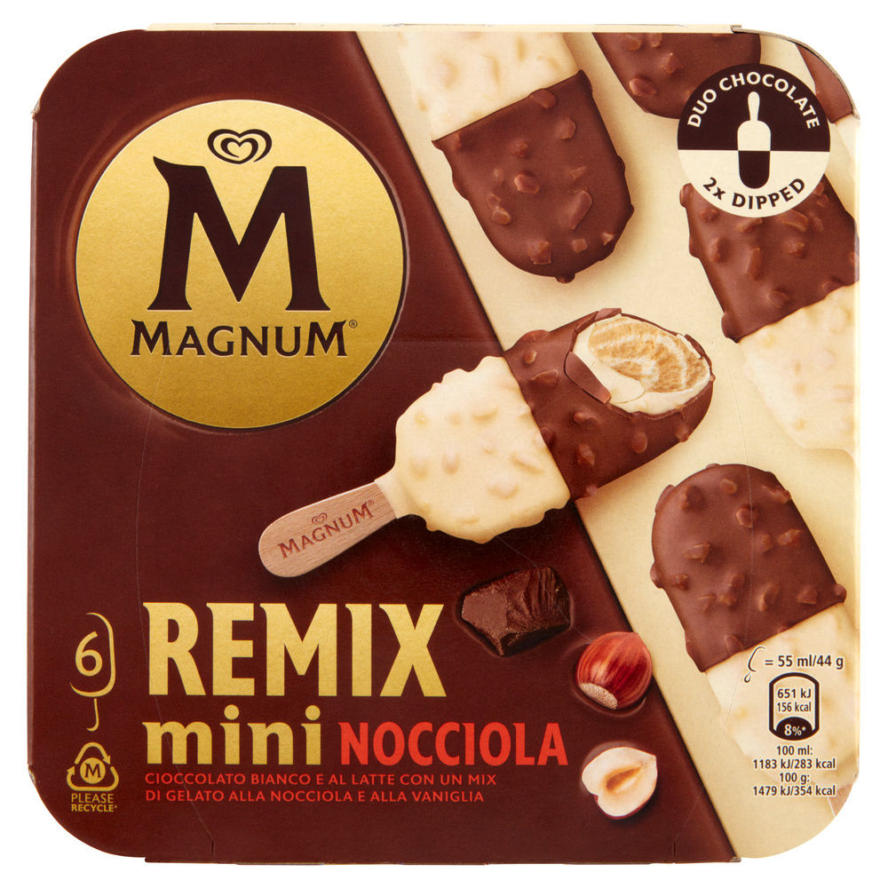 MAGNUM MINI REMIX HAZELNUT ALGIDA SCATOLA PZ.6 G 264 - 0