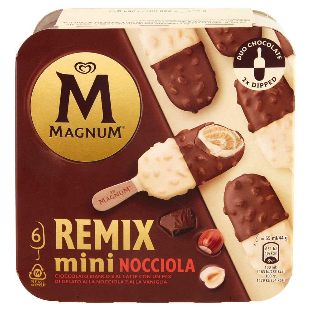 MAGNUM MINI REMIX HAZELNUT ALGIDA SCATOLA PZ.6 G 264 - 3