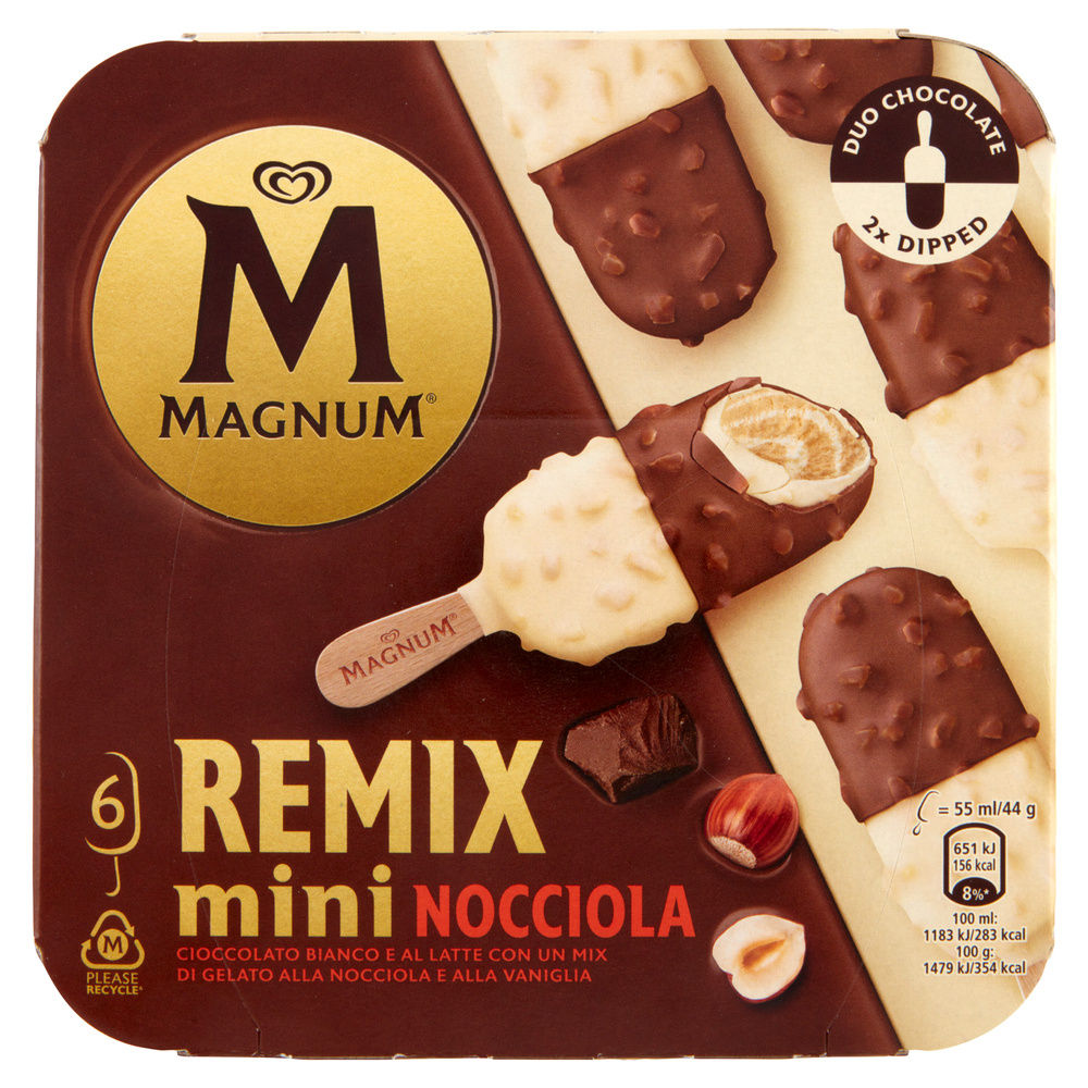 MAGNUM MINI REMIX HAZELNUT ALGIDA SCATOLA PZ.6 G 264 - 5
